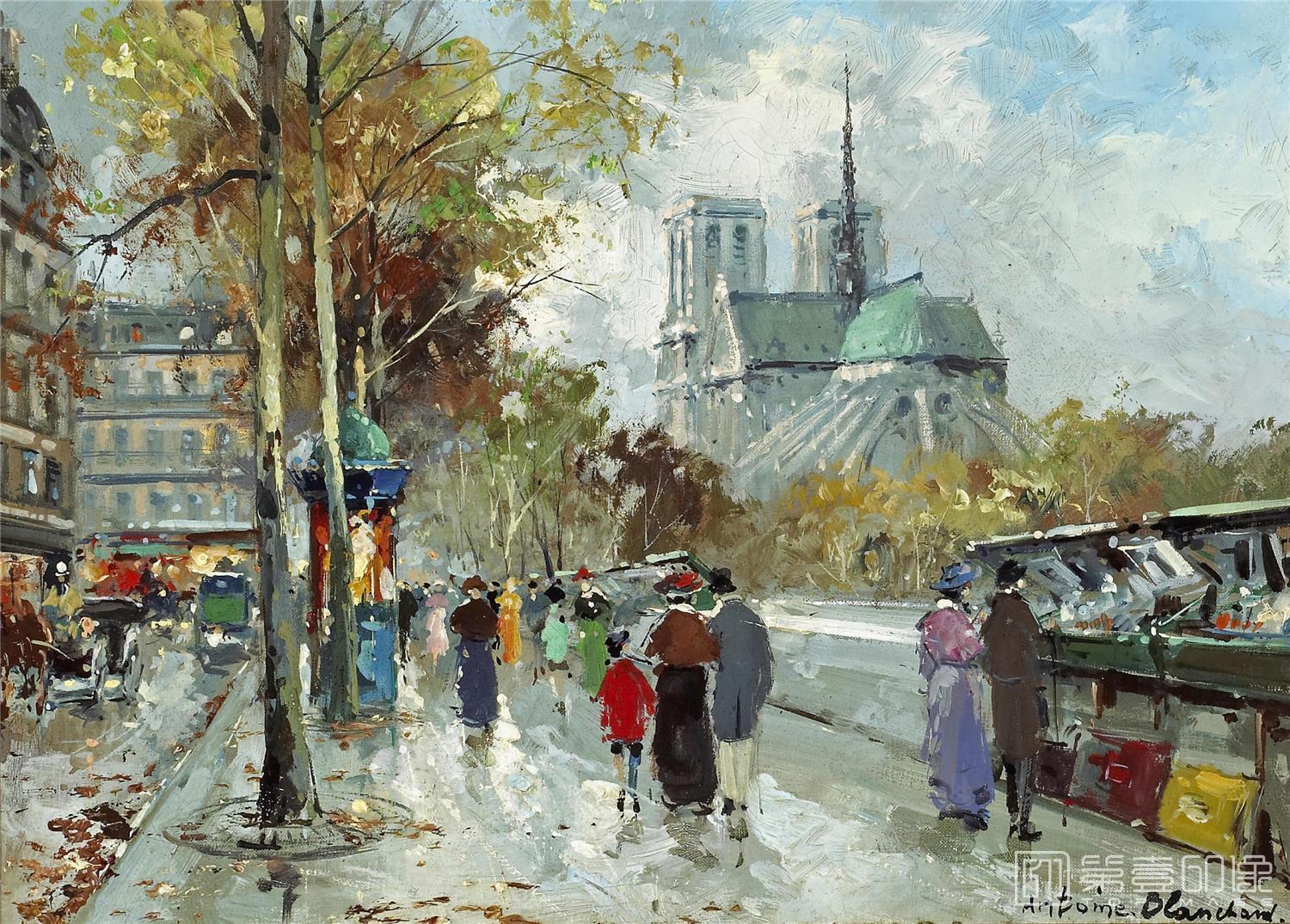 油画-安托万·布兰乍得 Antoine Blanchard作品-075